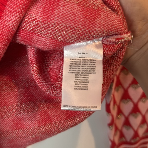 Lili Sidonio Molly Bracken heart pattern sweater size medium - Picture 5 of 5